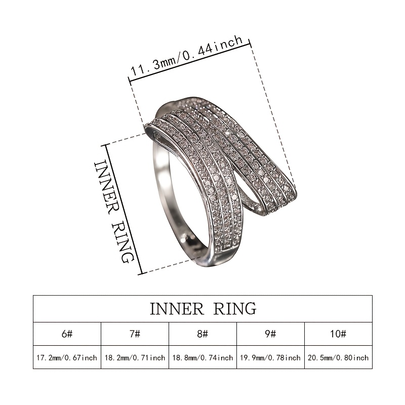 Women's Exaggerated Interlocking Multi-Layer Statement Ring
